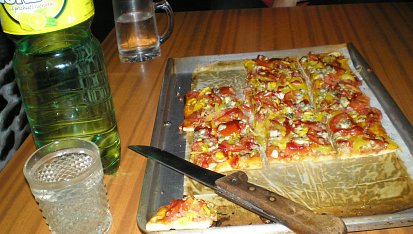 Slaný koláč jako pizza
