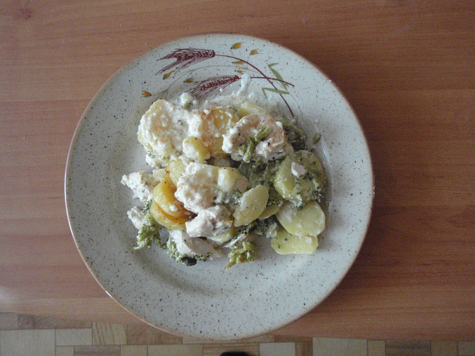 Smetanové brambory s brokolicí
