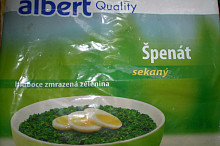 koupený špenát sekaný