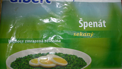 Špenát sekaný a nejchutnější, koupený špenát sekaný