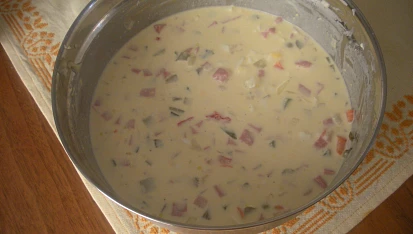 Vajíčková tlačenka, Všechny suroviny zamíchané