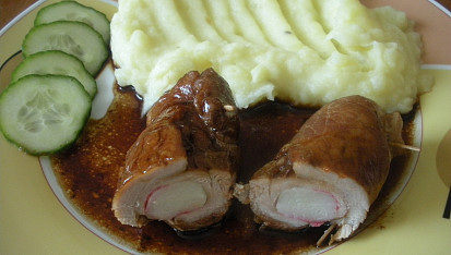 Vepřové rolky s krabí tyčinkou