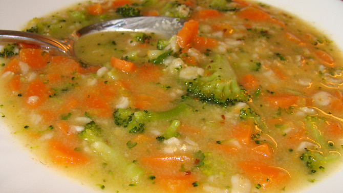 Vydatná mrkvová polévka s vločkami - i pro nejmenší, Hotová polévka
