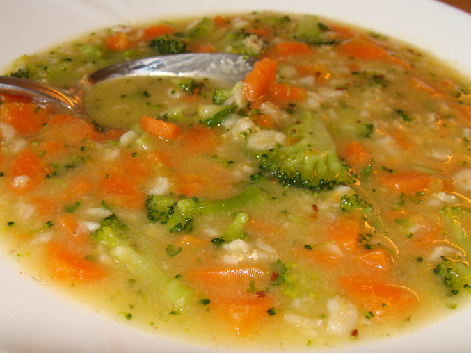 Vydatná mrkvová polévka s vločkami - i pro nejmenší, Hotová polévka