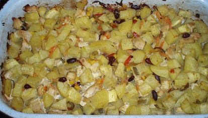 Zapečené brambory se zeleninou