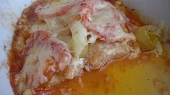 Zapečený pangasius s paprikou a rajčaty
