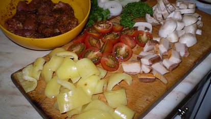 Aténská jehla, ingredience