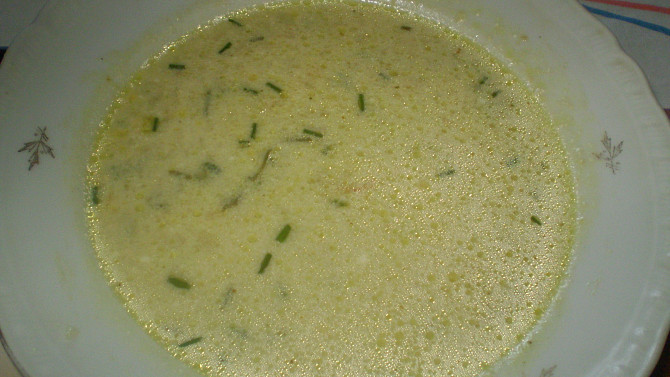 Celerová krémová polévka se šunkou, celerová,krémová polévka se šunkou