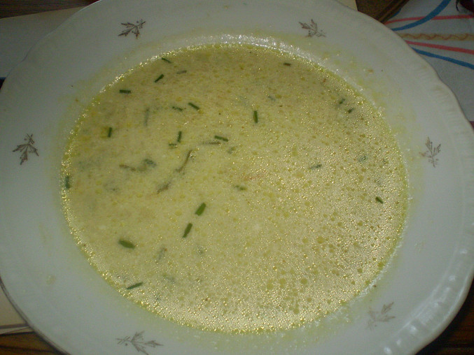 Celerová krémová polévka se šunkou, celerová,krémová polévka se šunkou