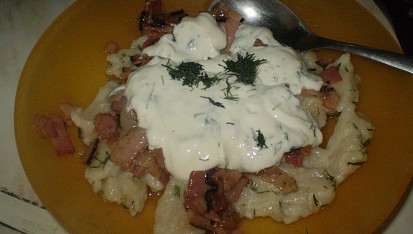 Cikánske halušky, Cikánské halušky s anglickou slaninou