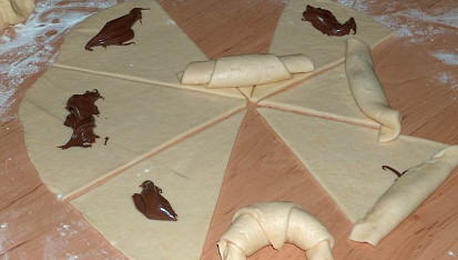 Croissanty s nuttelou, Croissanty s nuttelou