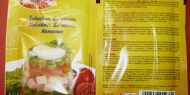 Jogurtové ovocné řezy - nepečené (Používám většinou tuto želatinu z Kauflandu.)