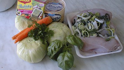 Kuřecí maso v kedlubnách, ingredience