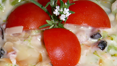 Makaróny se smetanovou zeleninkou, špagety se smetanovou zeleninou