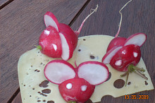Myšky z ředkvičky