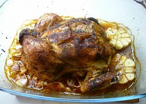 Pečené kuře na česneku