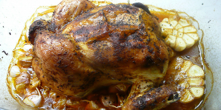 Pečené kuře na česneku (Pečené kuře na česneku)