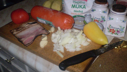 Polévka skoro-gulášovka, příprava