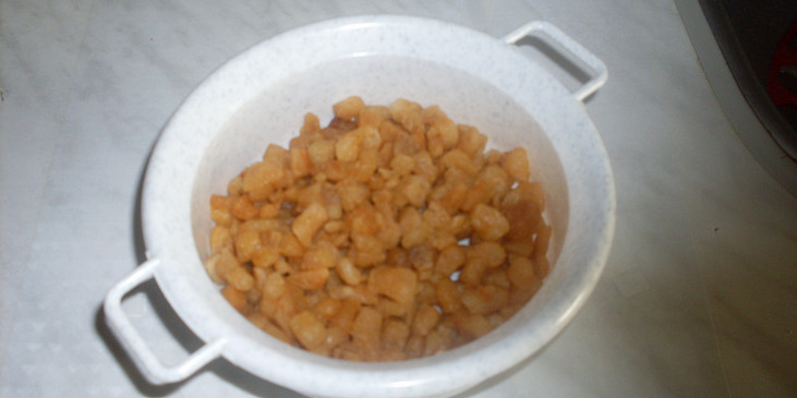 Škvarky z mikrovlnky (hotové škvarky )