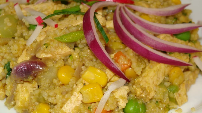 Tofu s kuskusem a zeleninou, Tofu s kuskusem a zeleninou