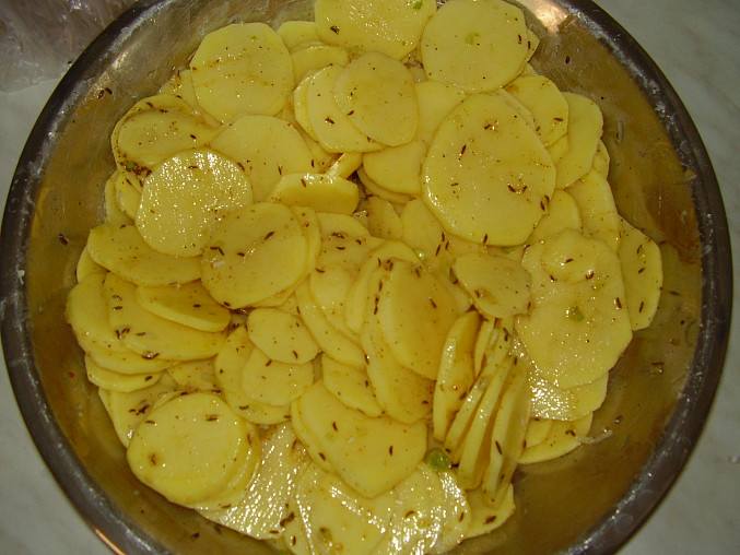 Zapečené brambory s kuřecím masem, Zapečené brambory s kuřecím masem