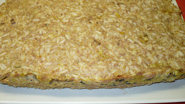 Zapečené mleté maso s rýží a houbovou smaženicí