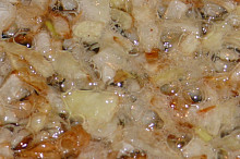 cibuli se slaninou dorůžova