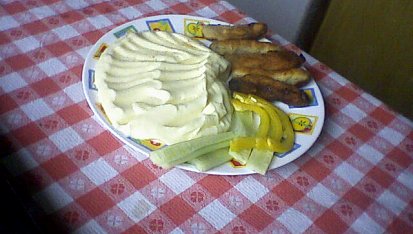 Bavorské grilovací klobásky v trojobalu, Gril.klobáska v trojobalu