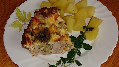 Brokolice s kuřecím pod zakysankou, Celá porcička