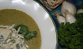 Česnekovo-brokolicový krém s nivou (dietní)