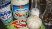 Česnekový dresing,  suroviny a ingredience