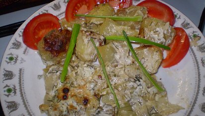 Filé se sardelovou čepicí, Aljašská treska se sardelovou čepicí