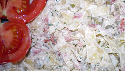 Holandský nudlový salát, detail