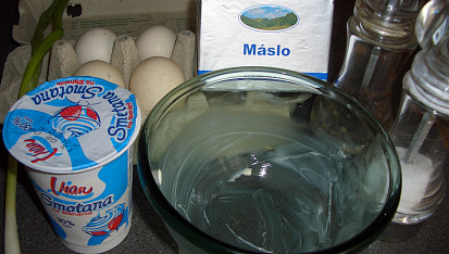 Míchaná vejce,  suroviny a ingredience