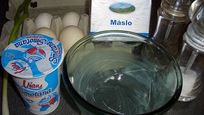 Míchaná vejce,  suroviny a ingredience