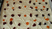 Mřížkový koláč z listového těsta, Těsto s tvarohem a marmeládami