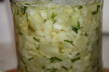 Nakládané syrečky - detail