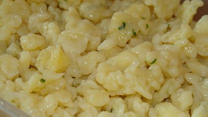 Nokerle (noky) s vajíčkem, Zblízka