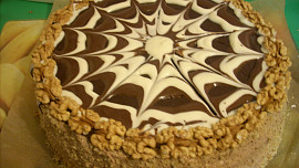 Ořechovokávový dort