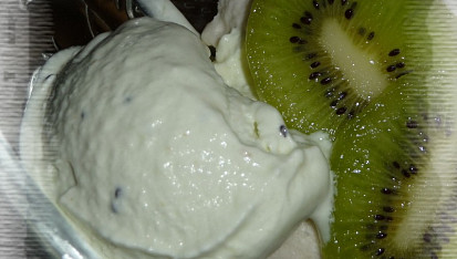 Ovocná smetanová zmrzlina, ....z kiwi...