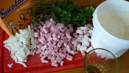 Penne so šunkovo-syrovou omáčkou a koňakom