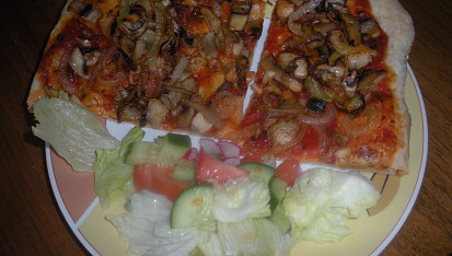 Pizza s houbami