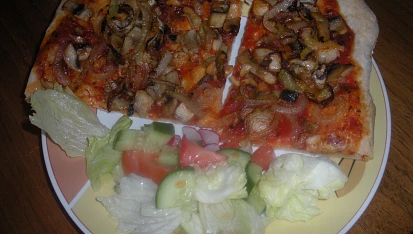Pizza s houbami