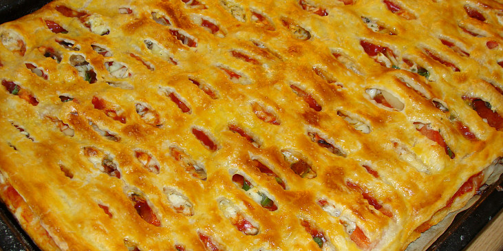 Pizza z listového těsta I.
