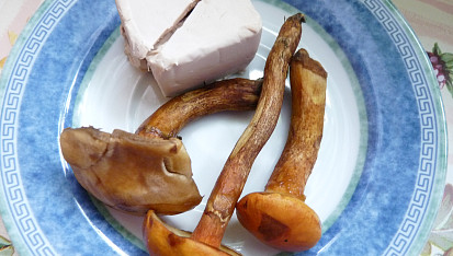 Polévka s drožďovo-klouzkovými nočky, klouzci