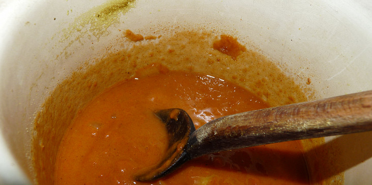 Polévka z růžovek (masáků) (cibulo-papriková jíška)