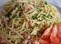 Špagety na slanině s česnekem