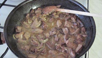 Vepřová játra na pivu podle Babicy