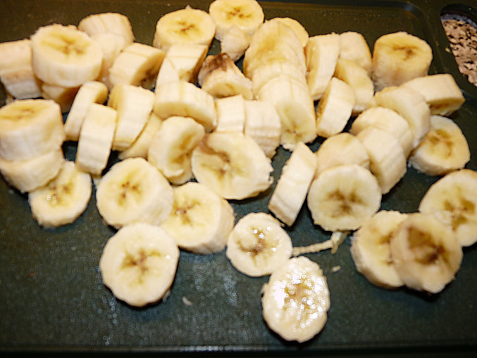 Banánové vepřové maso, přiipravené banány