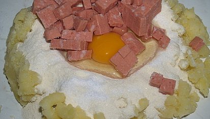 Bramborové šišky s fazolkami, bramborové šišky s fazolkami